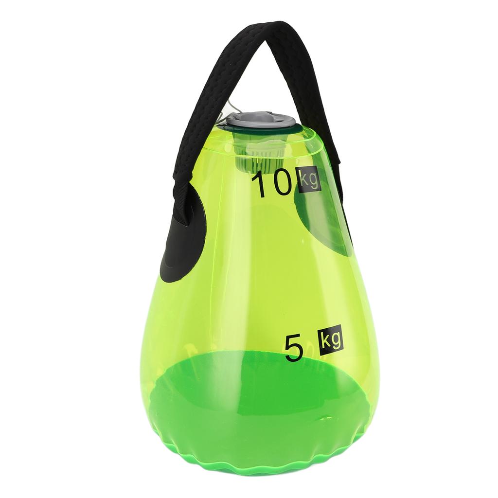 Water Kettlebell Inflatable with Air Pump Plastic Handle 10kg Capacity Water Weight Bag for Home Gym