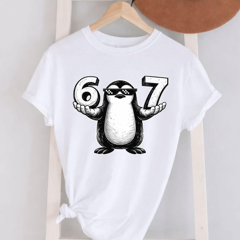 funnt 67 meme Nihilist Penguin TShirt Funny Sarcastic Bird Graphic Tee S