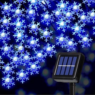 Solar LED Snowflake Light String Room Courtyard Decoration Outdoor Atmosphere Color Light String