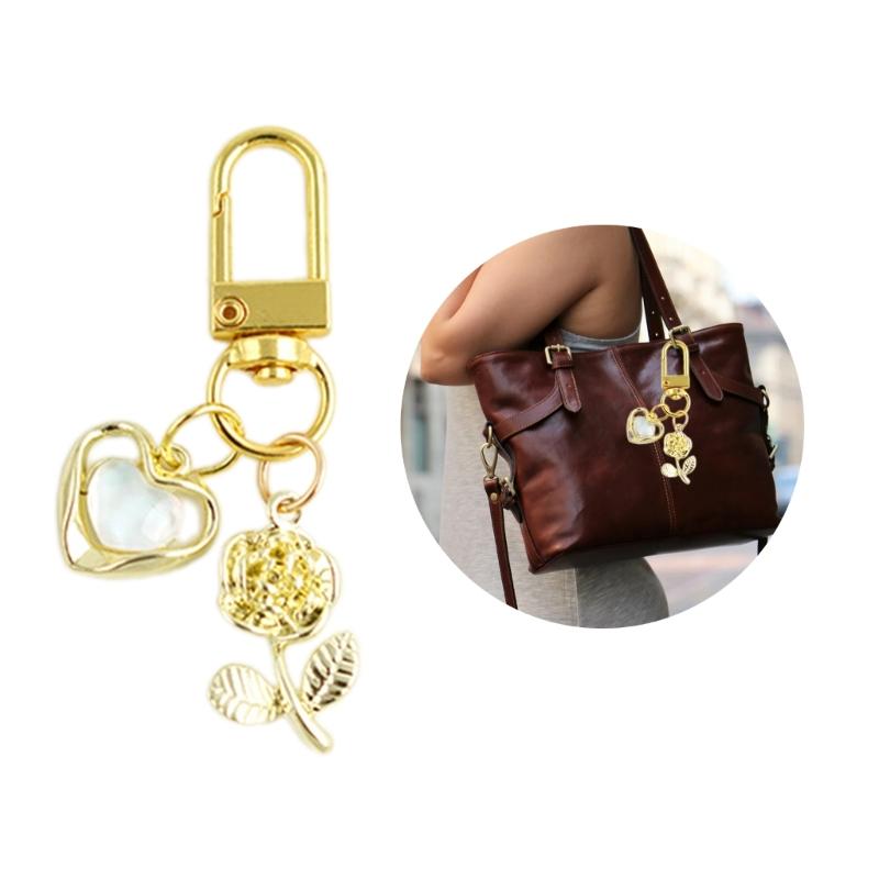 Multipurpose Heart Keychain Charm Portable Keychain Pendant Fashion Sturdy Alloy Accessory for Handbags and Backpacks