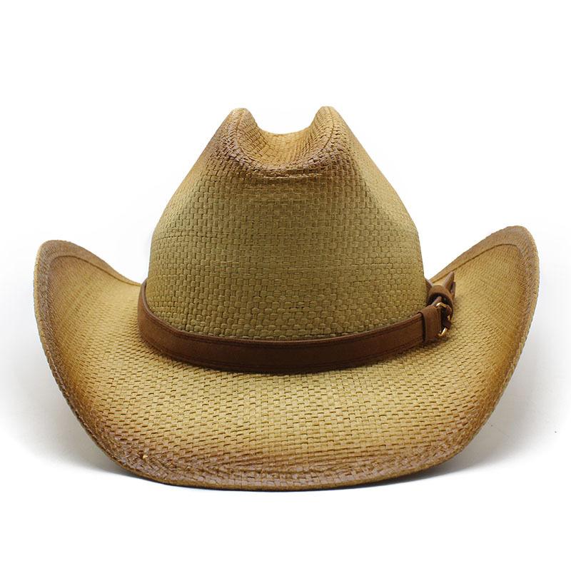 Straw Hat Men'S Sunshade Denim Big Brim Sunshade Seaside Vacation Cowboy Hat Top Hat Hat