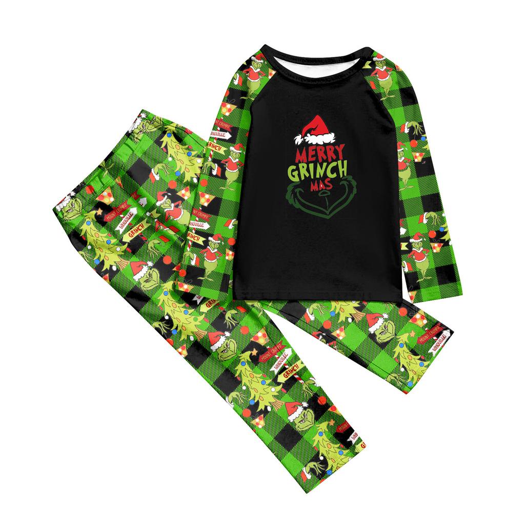 Weihnachtstag Drucke Familie Passend Langarm Oberteile+Hosen Set Familie Passende Sets