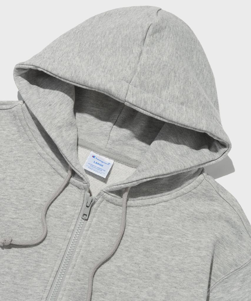 Champion C-Logo Zip-Up Hoodie Normal Grey