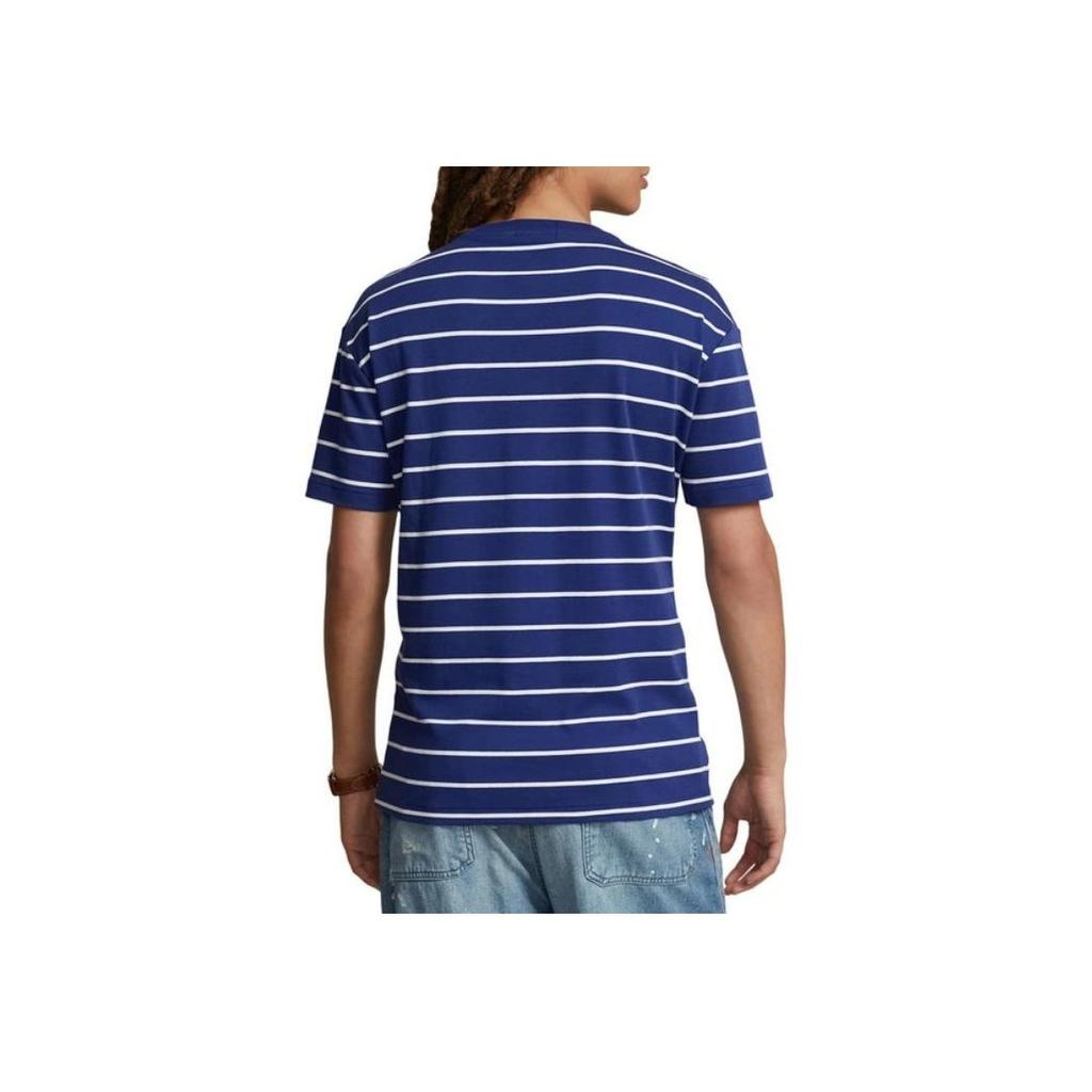 Polo Ralph Lauren Striped Loose Fit Crew Neck T-Shirt Men Tops Blue 710934666-001