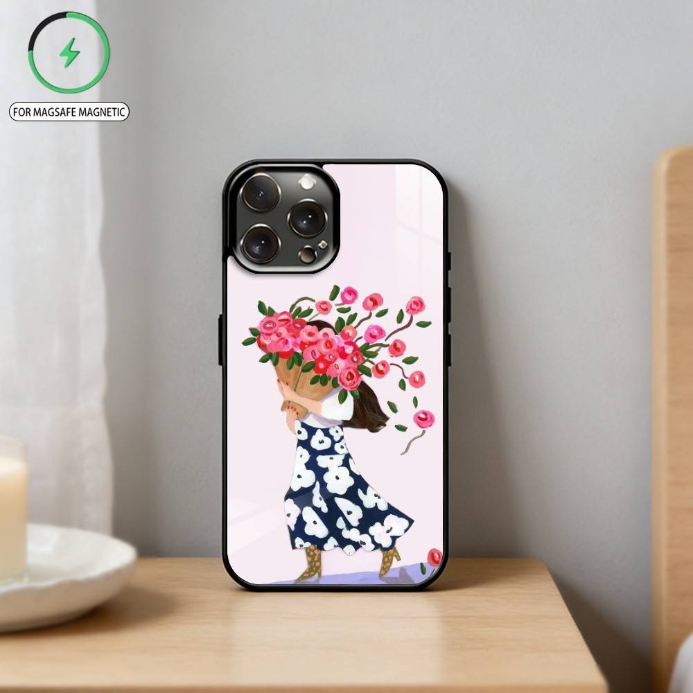 G-Girl Among Flowers   Phone Case For iPhone17,16,15,14,13,12,11 Plus,Pro Max Magnetic For Magsafe Wireless Charging