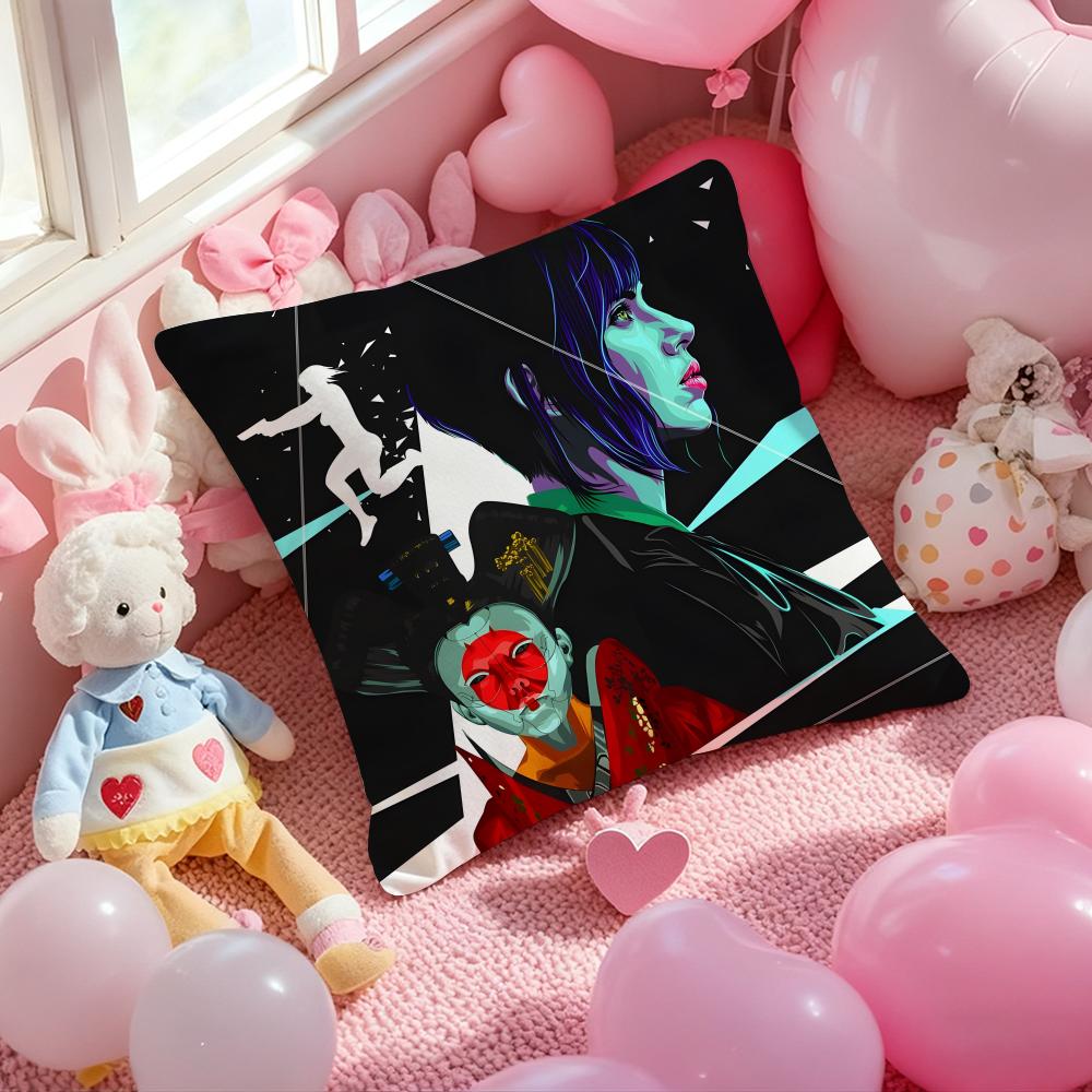 G-Ghost in the Shell Anime Cushion Cover Pattern Printed Pillowcase for Living Room Sofa Cushion Cover & Bedroom Decor