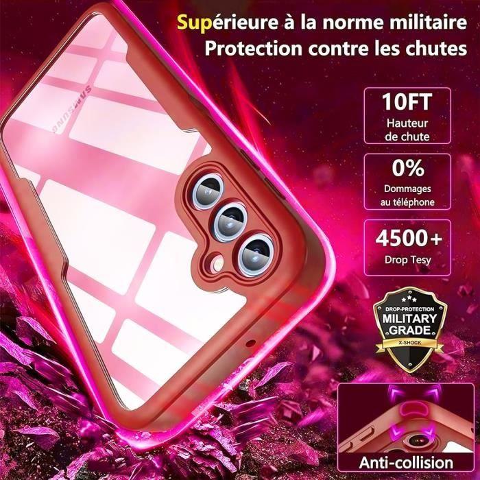 Skal - BOOLING - för Samsung Galaxy A25 5G - Röd - 360 Graders Skydd - Anti-Rep