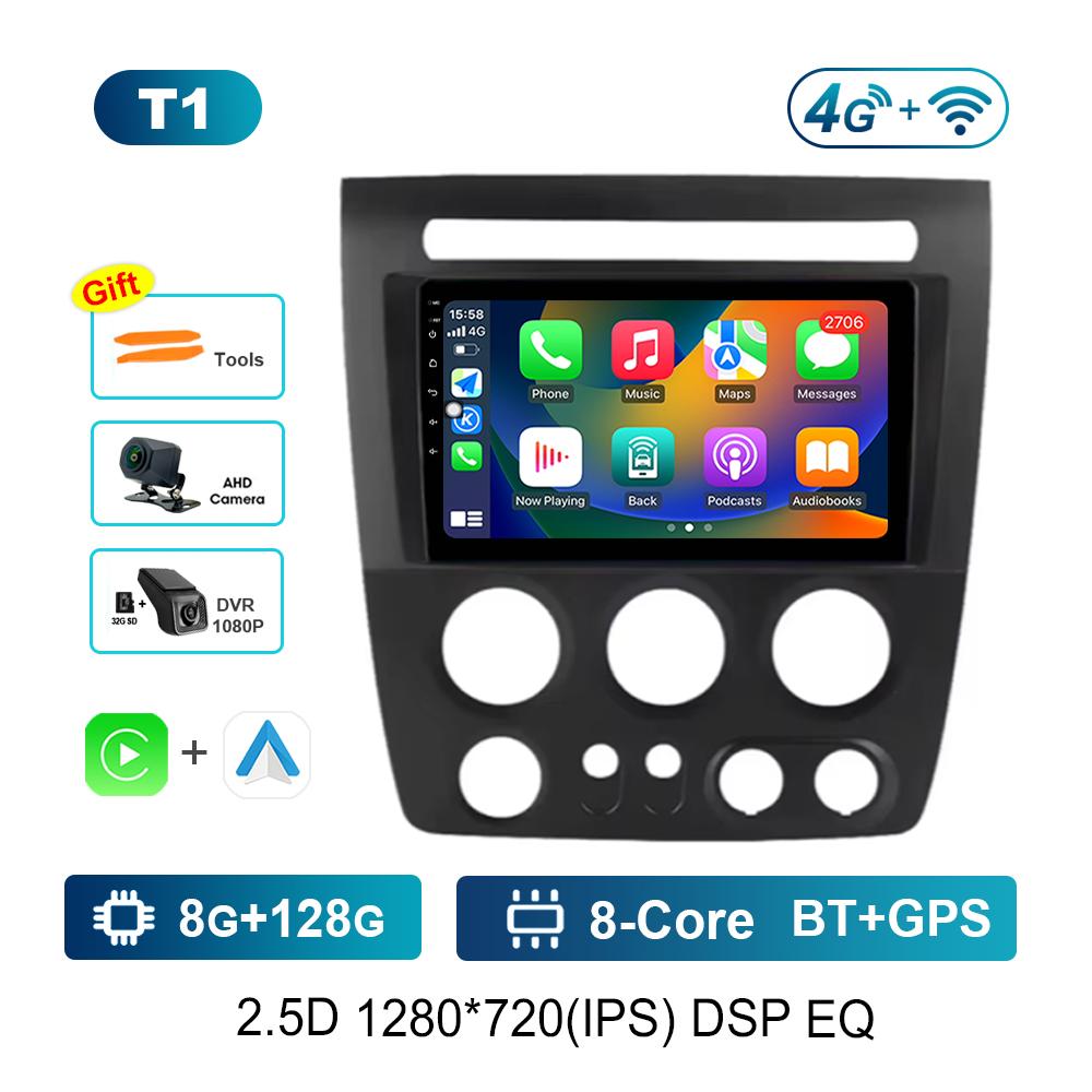Carplay Touch Screen for Hummer H3 2005 - 2010 Android Intelligent System GPS Navigation Car Video Multimedia Player WiFi BT 4G