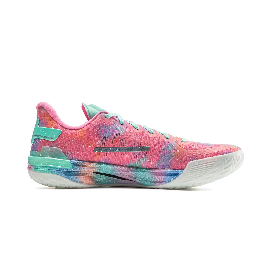 New LINING Gamma Basketball Shoes Men Low Top Neon Pink ABAU039-15