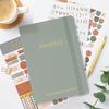 ZICOTO Ultimatives Journaling-Kit Journal-Notizbuch mit Leinen-Hardcover und gepunkteten Bullet-Checklisten-Zubehör wie Washi-Papier und -Seiten, Schablonen,