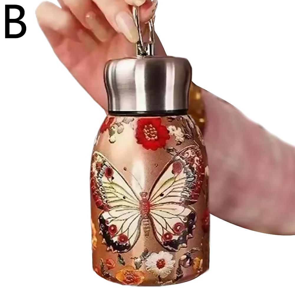 300ML Retro Konst Påfågel Termosmugg 316 Rostfritt Stål Dubbelväggig Vakuumisolerad Tumlermugg Vattenflaska Gåvor Resemuggar