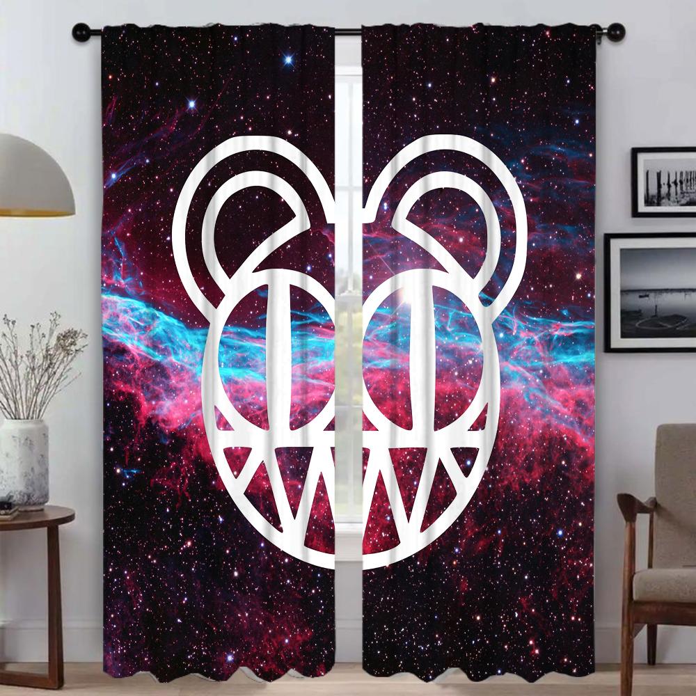 

Тюль Radiohead для спальни, гостиной, занавески для украшения кухни на Хэллоуин, занавески для камеры, домашний интерьер, 2 шт. W50xH70cmx2pcs-CL