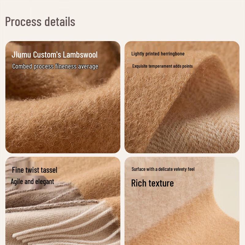 JIUMU Women's Color-Block 99% Wool Knit Scarf & Shawl