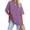 Women's T-Shirt Oversized Relaxed Fit Raglan Sleeve Crew Neck Short Sleeve Top