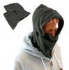 Scarvel Hat Scarf Fleece Balaclava Gray