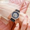 OUBAOER Women's Casual Mechanical Watch with Roman Numeral Dial, Waterproof Design