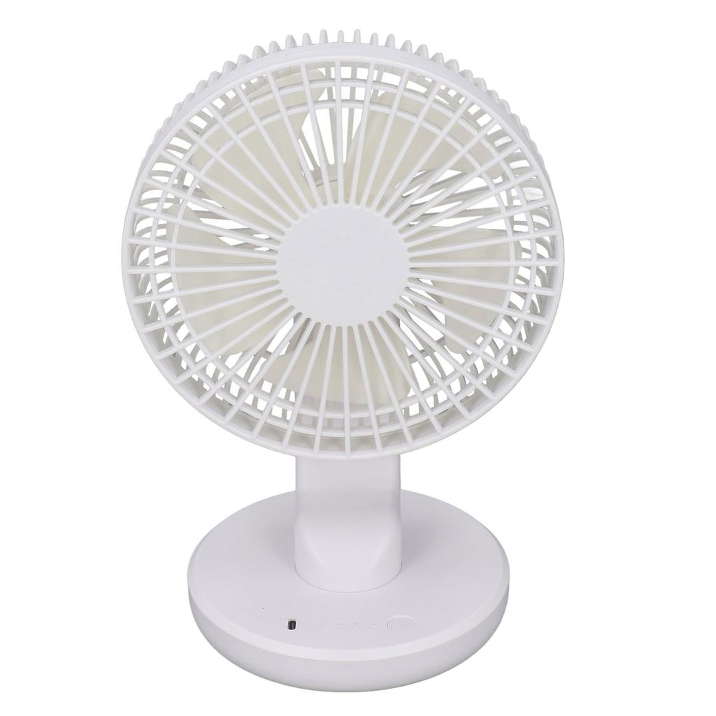 Small Desktop Fan USB Charging Adjustable Wind Speed 30 Degrees Rotatable Silent 1200mAh Mini Fans for Students