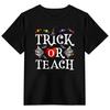 Trick or Teach Shirt Costume Event TShirt for School Cosplay Day Featuring Fun Design with Witch Spider Skull Other EleUnisexts