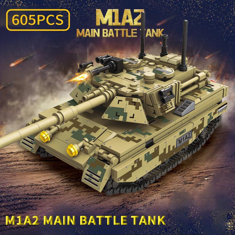 TINSOL New 648PCS Building Block Tank Model Educational Puzzle Toy for Children Building Block Gift Set Building Block Toy Model