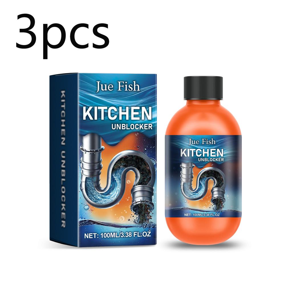 Drain Cleaner for Kitchen Sink Bathroom Pipe Clog Remover, 100ml Fast Acting Sewer Opener Liquid Hair Grease Hard Water Deposits