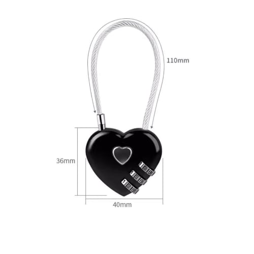 Set of 3 Wire Padlocks, 3 Colors, 3-Digit Combination Locks, Anti-Theft, Zinc Alloy, with PIN Code, Easy Setup, Secure and Anti-Theft, Compact, Lightw
