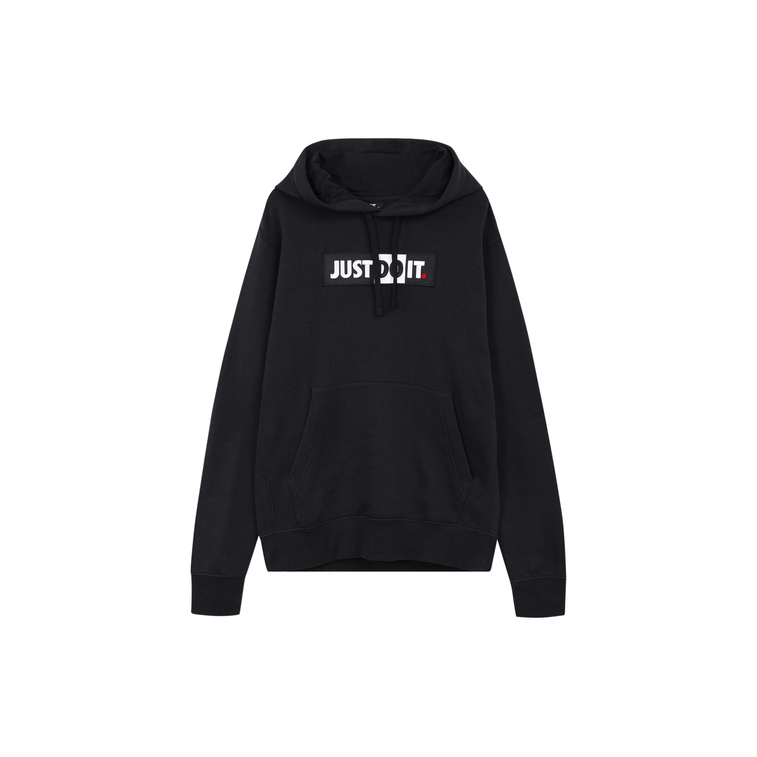 Nike Sportswear Logo Fleece Pullover Black Men s CJ4776-010 M