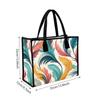 Fashion Colorful Feather Pattern Tote Bag Casual Daily Large Capacity Portable Handbag For Women Outdoor Shopping Travel Use