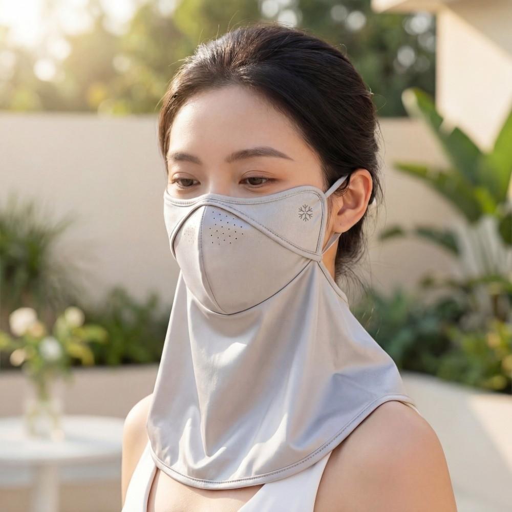 Smooth Face Sun Protection Elastic Breathable Sunshade Mask Daily Neck Sunscreen Mask  Summer