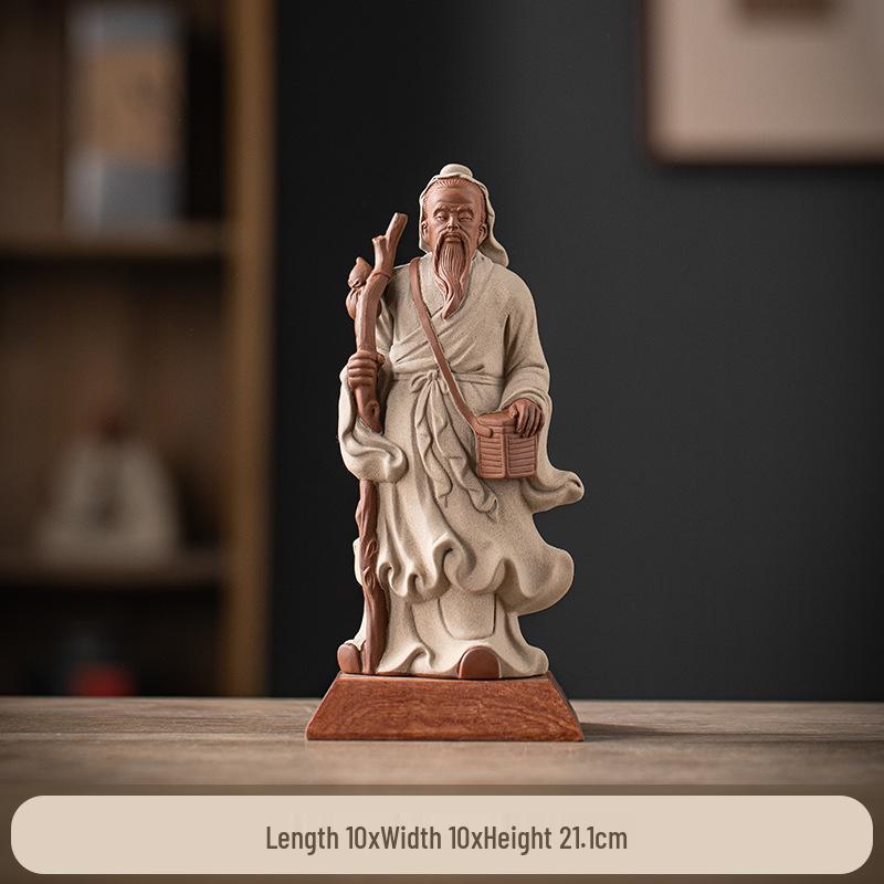 Hua Tuo Ceramic Sculpture: Historical Figure Zen Home Decor