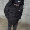 Trapstar Vyšívaná Americká Bavlněná Bunda s Kapucí a Stojáčkem - Nový Trendy Zimní Styl