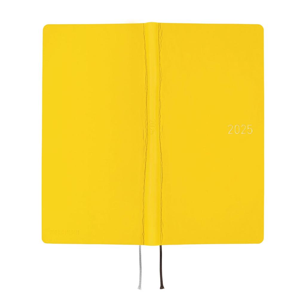 Hobonichi Techo 2025 Weeks January Weekly Slim Vertical Smooth/Mustard, Start, Planner, Left,