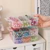 Transparent Portable Beaded Storage Box: Multifunctional Compartment for DIY Jewelry and Bracelet Accessories