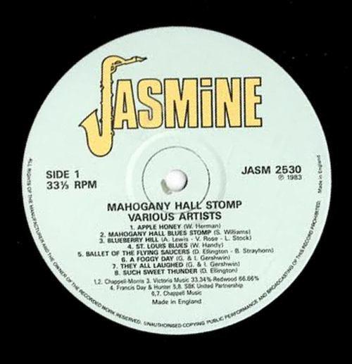 

LP Record VARIOUS - Mahogany Hall Stomp JASM2530 Jasmine Records 1983 UK Jazz Used