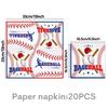 Cross-Border Sports-Themed Birthday Party Supplies: Baseball Paper Plates & Napkins, Football Tableware Set