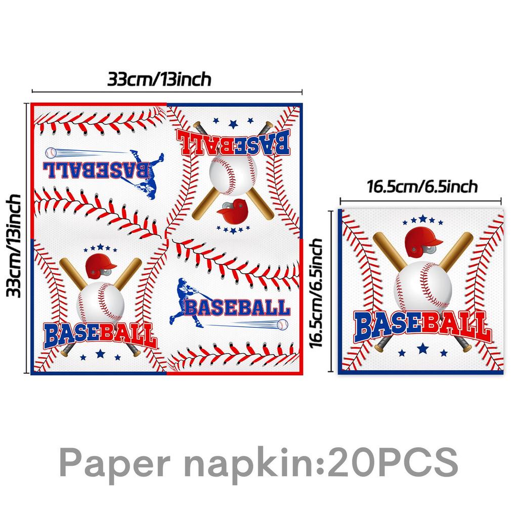 Cross-Border Sports-Themed Birthday Party Supplies: Baseball Paper Plates & Napkins, Football Tableware Set