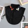 Women's Fake Collar Shirt White Fake Collar Women Detachable Collars Embroidery Cotton False Collar Shirt Col Amovible Femme