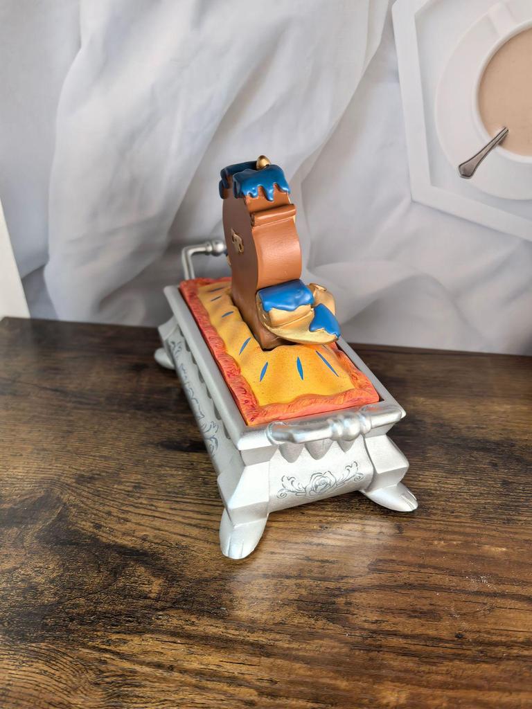 Beauty and the Beast Collection: Lumiere Candelabra & Cogsworth Pendulum Resin Table Clocks