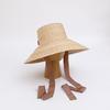 Women's Wide Brim Straw Hat with Ribbon for Beach Vacation and Sun Protection