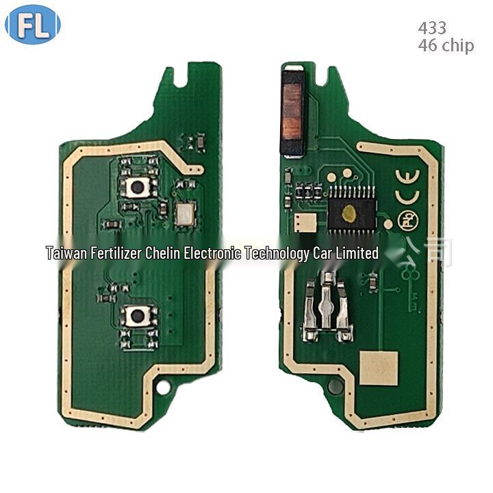 Kompatibel mit Peugeot 308 Zweiknopf Klappschlüssel, 433 MHz, 46 Chip