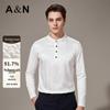 Antonio Men's Silk Blend Wrinkle-Resistant Henley Long Sleeve Polo Shirt