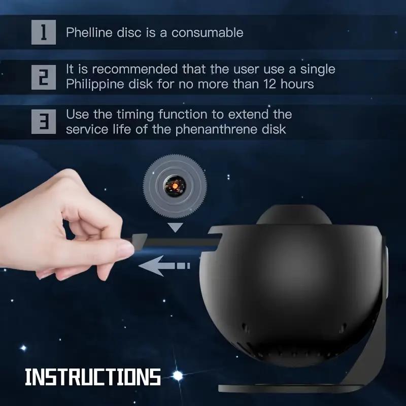 A Star Projector Night Light with HD Motion Pictures Desktop LED Projector Light with Rotating Nebula Effectmultiple Themes