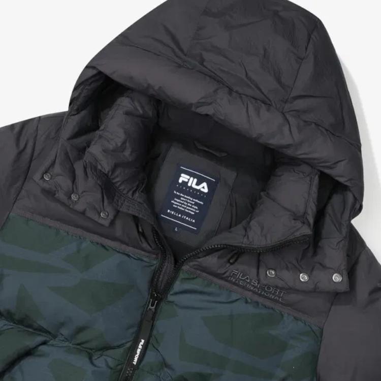 New FILA Down Jackets Unisex Dark Olive FS2DJF4131X-DOV
