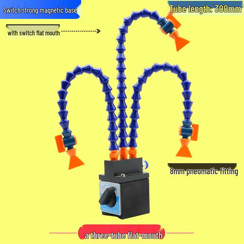 Adjustable Magnetic Base Air Nozzle with Universal Gooseneck Tube