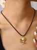 Pludmales Pārspīlēta Personalizēta Amuleta Nerūsējošā Tērauda 18K Zelta Pārklājuma Ar Kaķacs Akmeni Dubultas Zivs Kulona Kaklarota Sievietēm