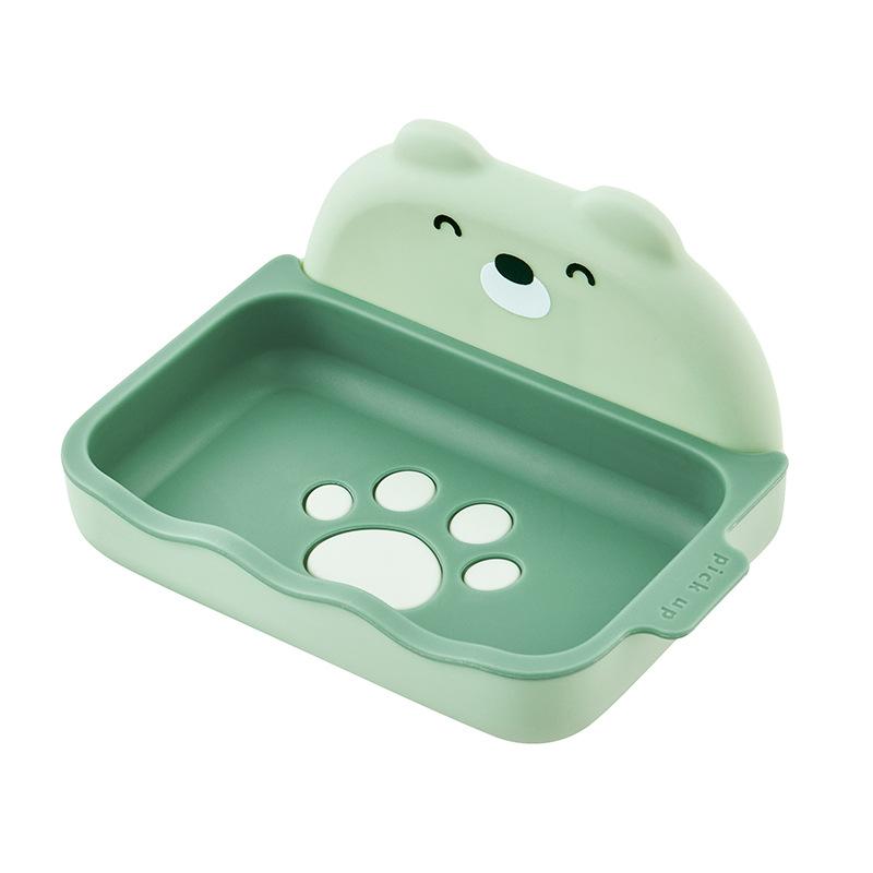 Bjørn Dobbeltlags Vanndrenerende Uten boring Skummende Duft Dobbeltboks Veggmontert Vanntett Såpeboks