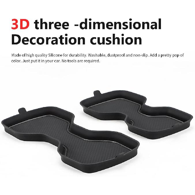 Auovo Cup Holder Erts Coaster Compatible With Honda Accord 2018     Silicone Cup Mat Pad Car Interior Decoration (2-Pcs Kit, Black)