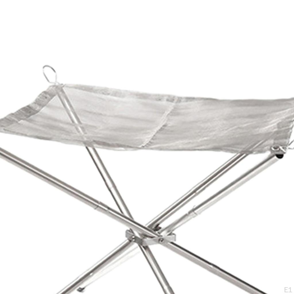 Camping Mesh Fire Firepit Campfire Rack Disassemble Stainless Steel Durable Camp Stand