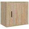 Wall Mounted Nightstands Set of 2 Sonoma Oak Finish 50 x 30 x 47 cm