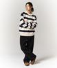 SLOWACID Hairy Stripe Pullover Knit [Ivory]