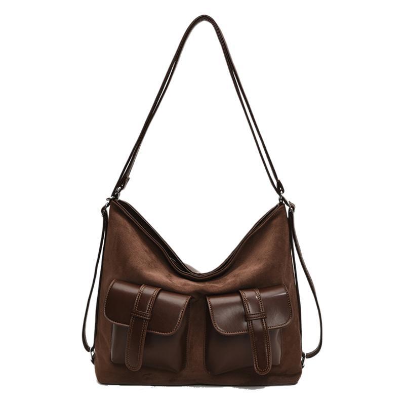 2025 Winter New Large-capacity Fashion Multi-pocket Locomotive Bag Simple Women's Shoulder Messenger Bag Backpack